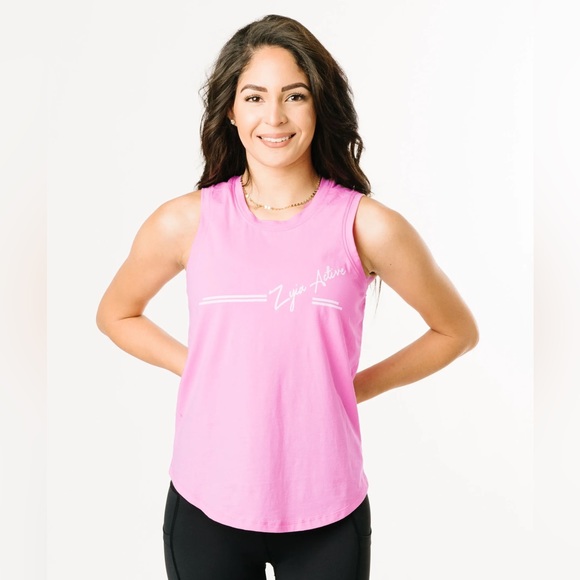 Zyia Pink South Beach Zyia Tank (S) - Picture 1 of 4
